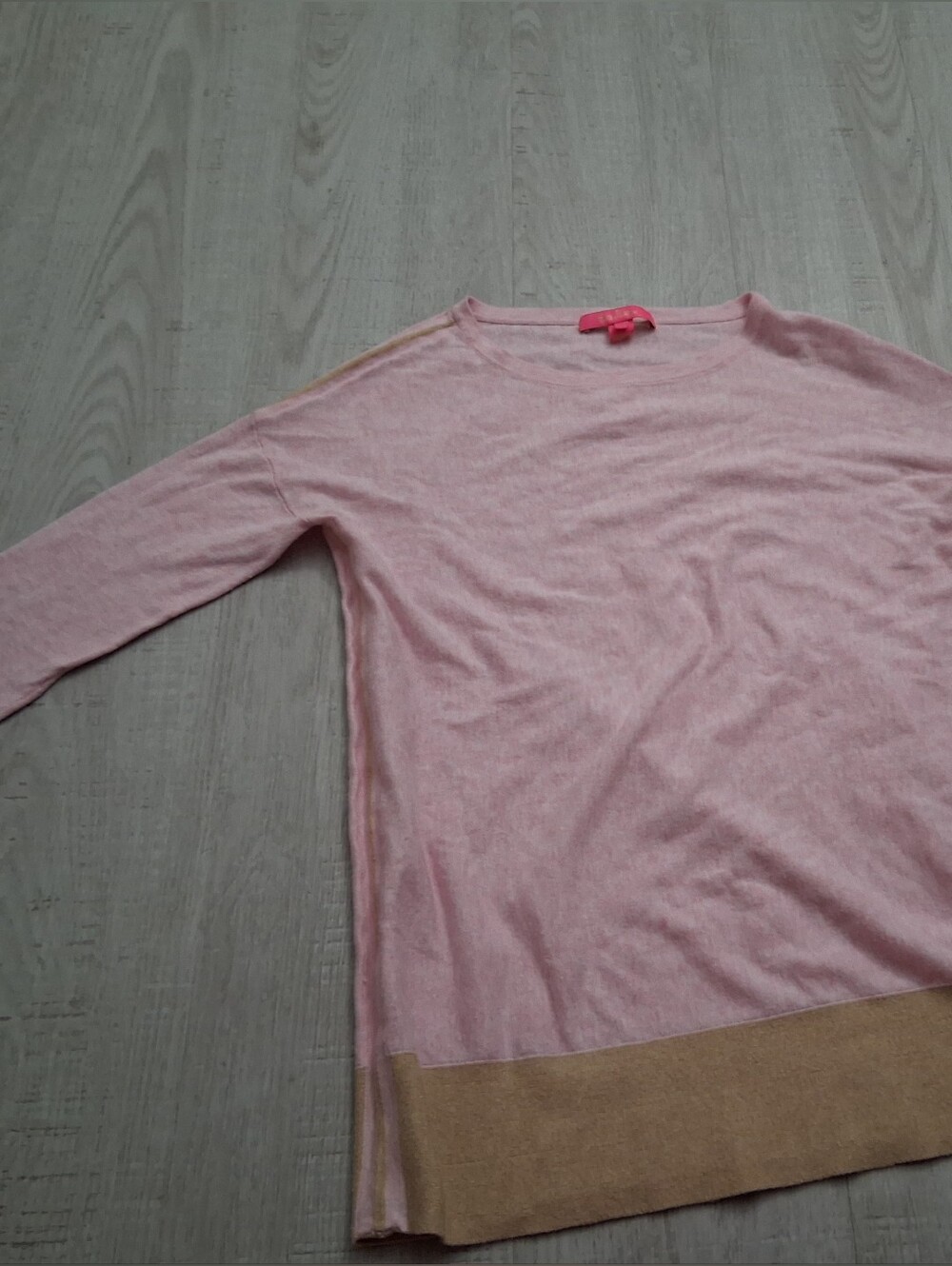 Lilly Pulitzer Soft Sweater Pink W Brown Outline Women's S Small